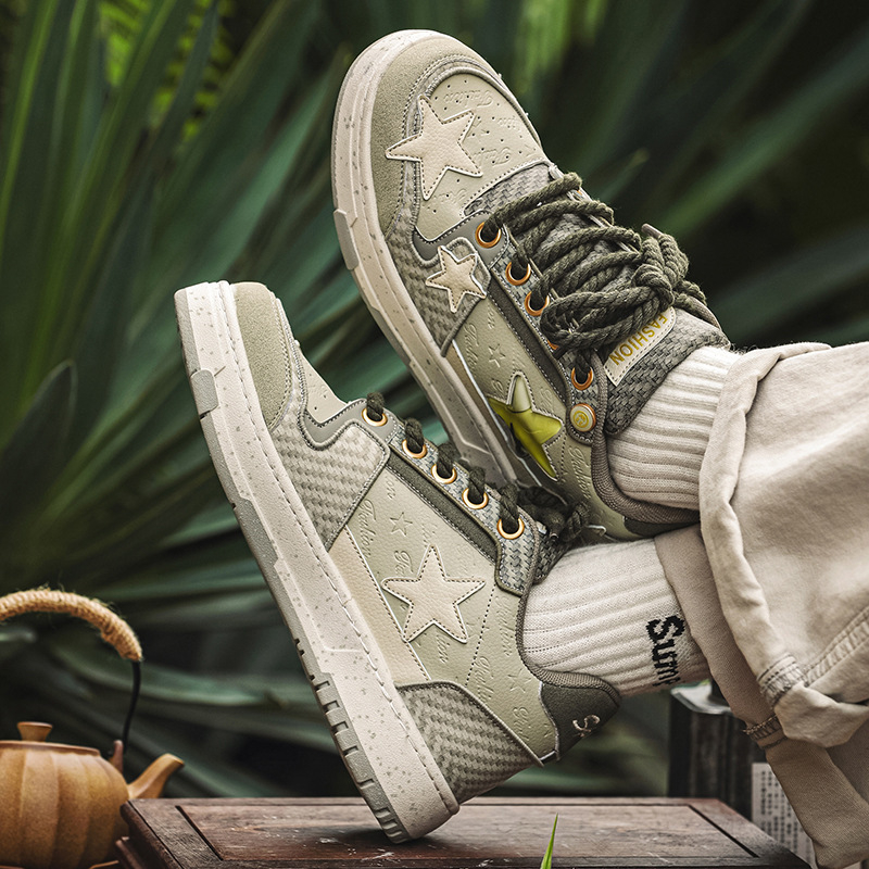 free shipping designer New Red Wine Longjing Star Board Shoes for Mens Niche Design Sports Leisure Mens Shoe Trend