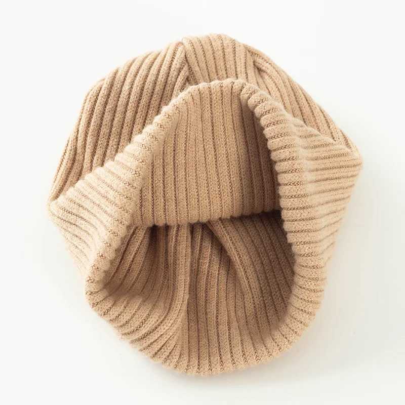 Geebro New Fashion Soft Baby Girls Boys Winter Warm Ribbed Skullies Beanies Newborn Kids Knitted Hats Pom AccoriesXJ250910