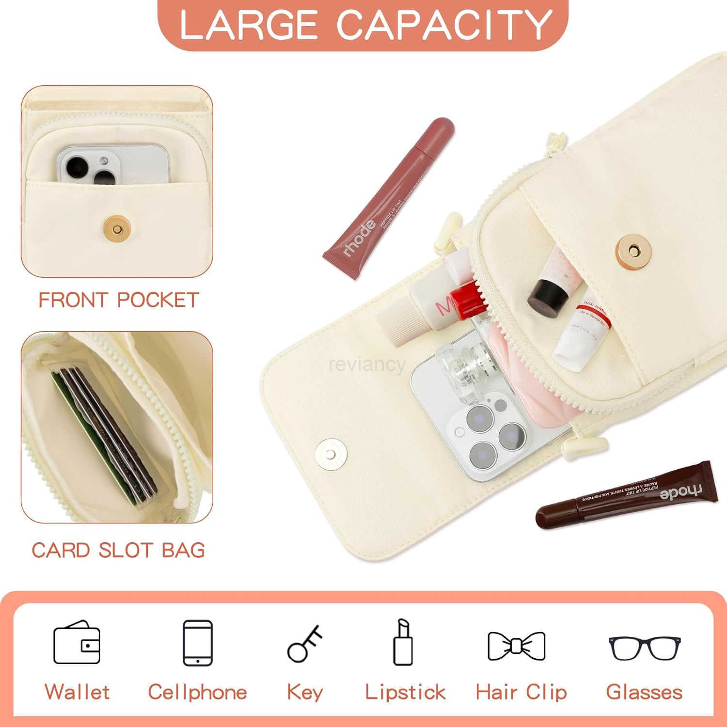 Birthday Gifts for Girls Crossbody Purse Small Initial Cell Phone Purse Triple Compartment Crossbody BagsW250910