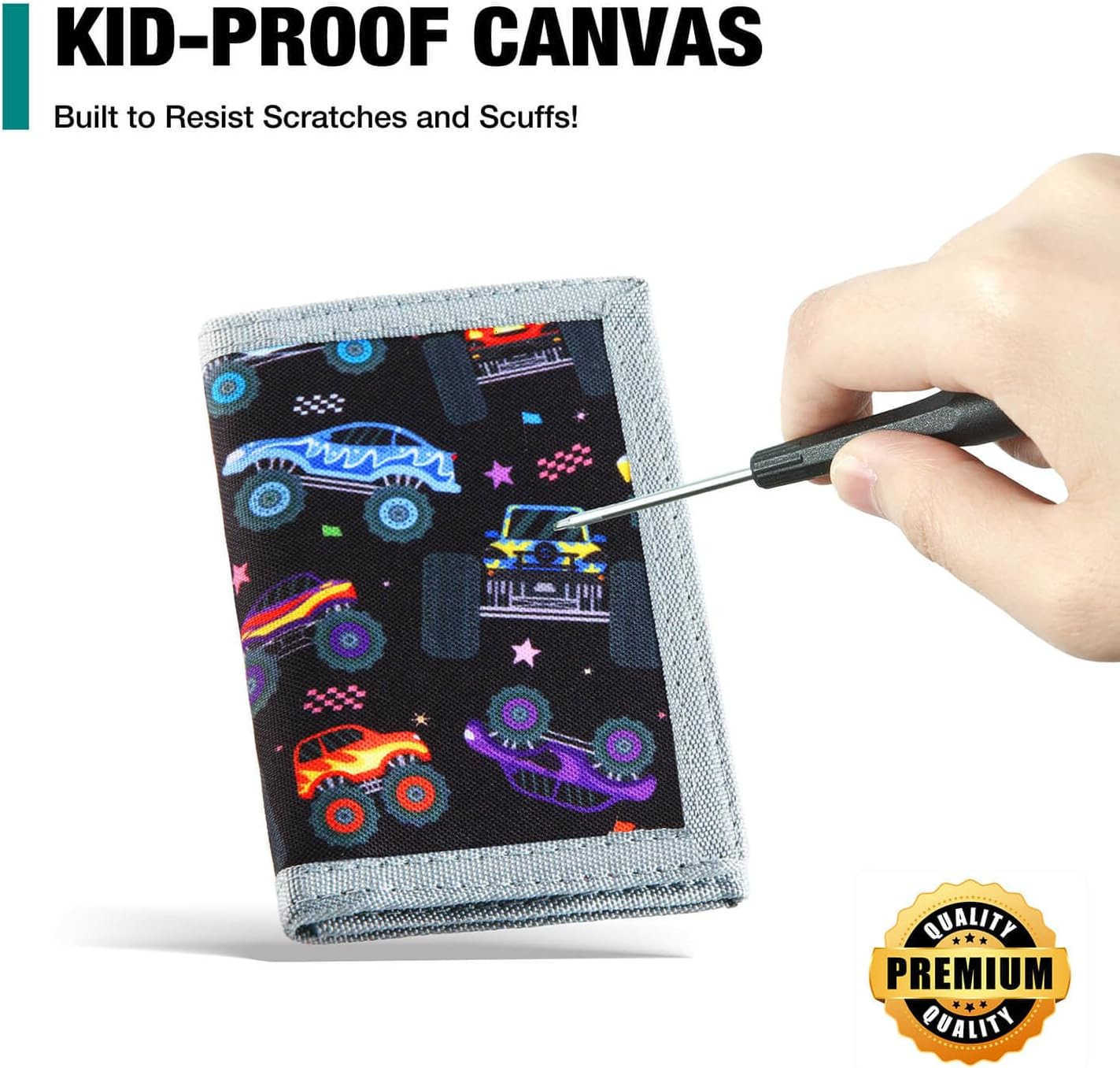 Wallet for boys Little boys Wallet for Ages 456789101112 Monster Truck Toddler Wallets with Coin Pocket Novelty Christmas Birthday GiftsZ250910