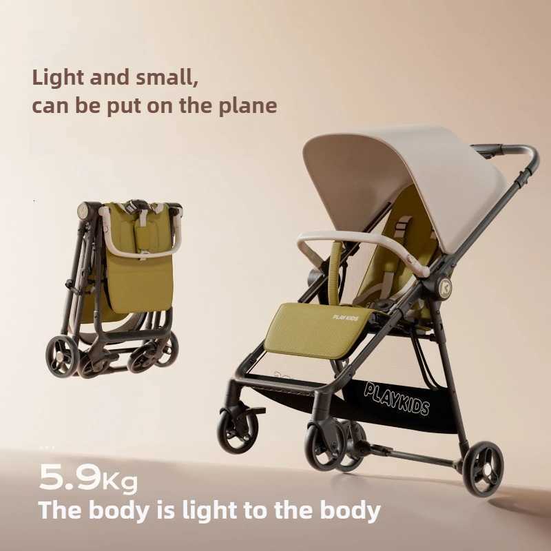 2025 New Model Newborn Lightweight Twoway Sitting and Lying Fourwheel Baby Stroller Baby Stroller Can Be Taken on The Plane W250910