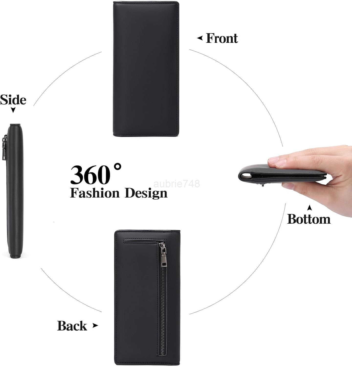 Wallets for Women Ultra Slim Thin PU Leather RFID Blocking CARD Holder Bifold Long Ladies Wallet Billfold ClutchZ250910