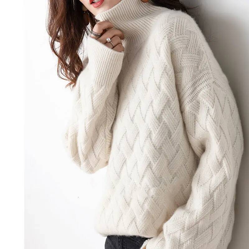 2024 New Women Loose Winter Casual Chic Cashmere Oversize Thick Sweater Pullovers Pullover Female Long Sleeve S-3XL dongdumaoyi