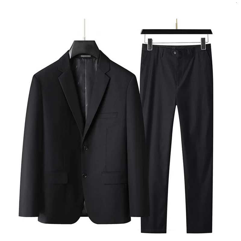 Mens 2025 Business Casual Suit And Trousers TwoPiece Set Large Size XL9XL Handsome Solid Color AllInOne Wedding Dress W250910
