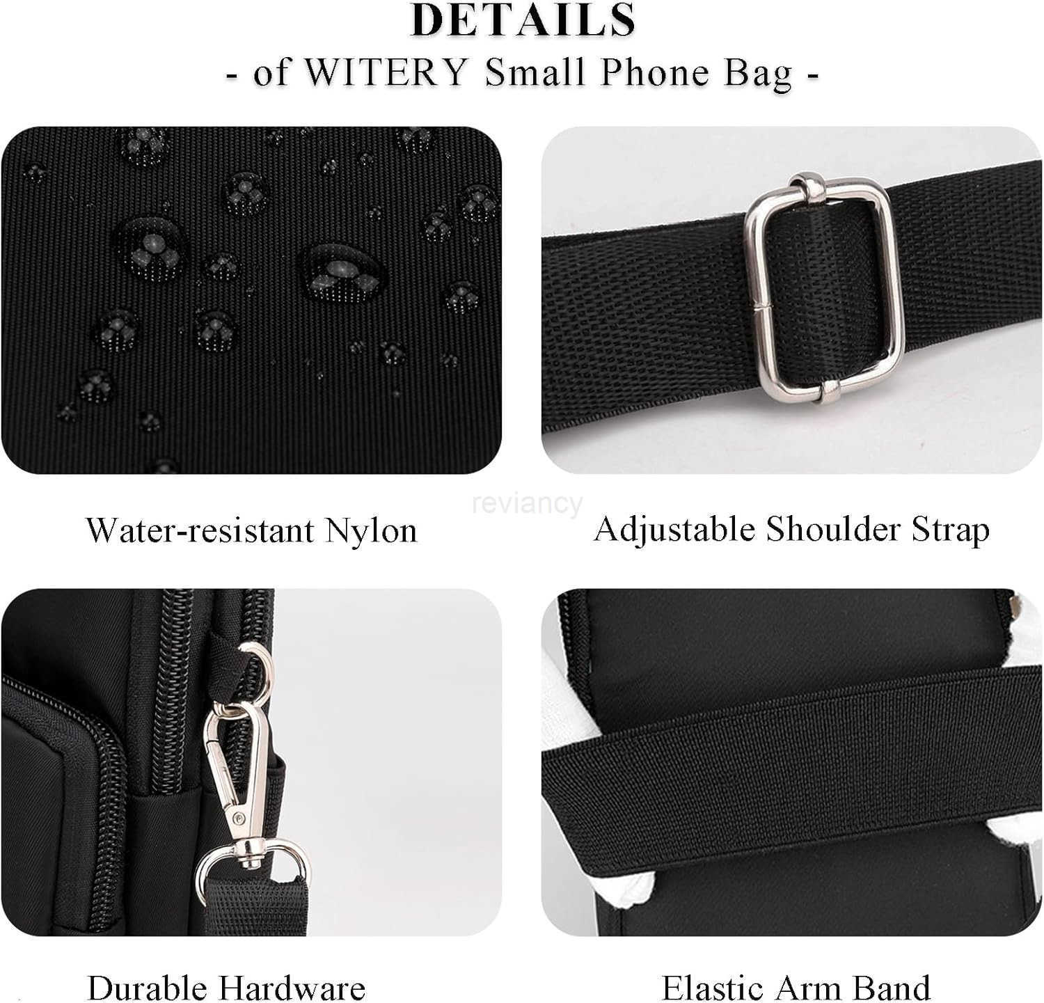 Waterproof Nylon Cute Crossbody Cell Phone Purse Smartphone Wallet Bag for WomenW250910