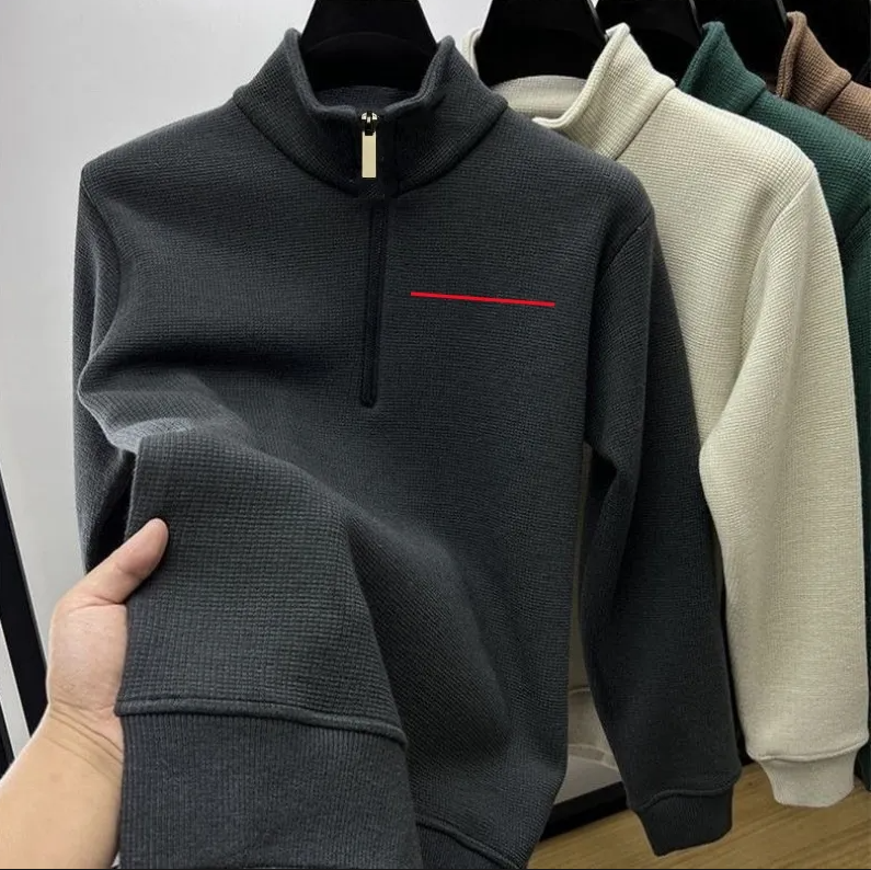 Men Cashmere Sweaters quarter zip designer knit sweatshirts mens pullover uomo half zipper luxury casual jumper autumn Winter wool women hoodie Outerwear Coats