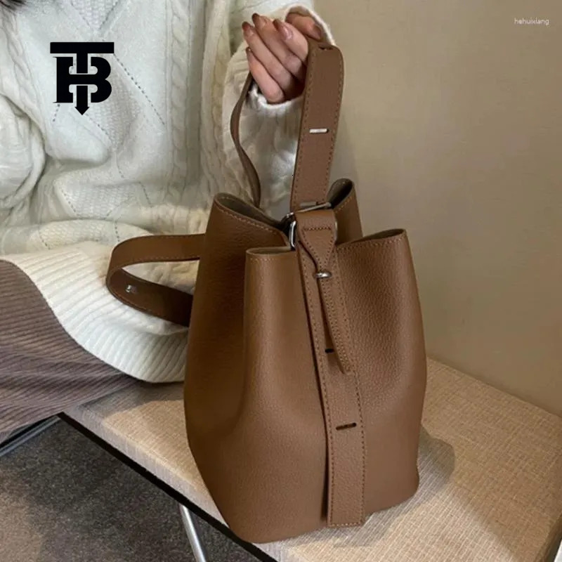 TB BHULAMTE Ladies' Vintage Bucket Bag 2025 Luxury Designer Bag Commuter Shoulder Messenger Luxury Bag Belt Handbag And Mini Wallet Multi-functio
