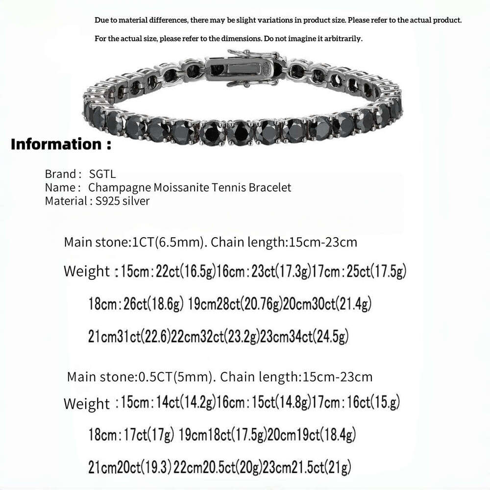 S Sier Green Dia Tennis Bracelet Both Men Women's Factory Wholesale Elegant Moissanite Bracelets Bangles