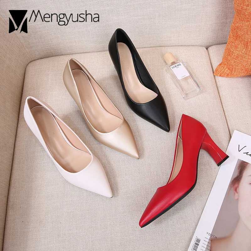Champagne Gold Pumps Woman 7cm Strange High Heels Ladies Solid Leather Bridal Shoes Princess Stewardess Dress Pumps Big Size 43 W250910
