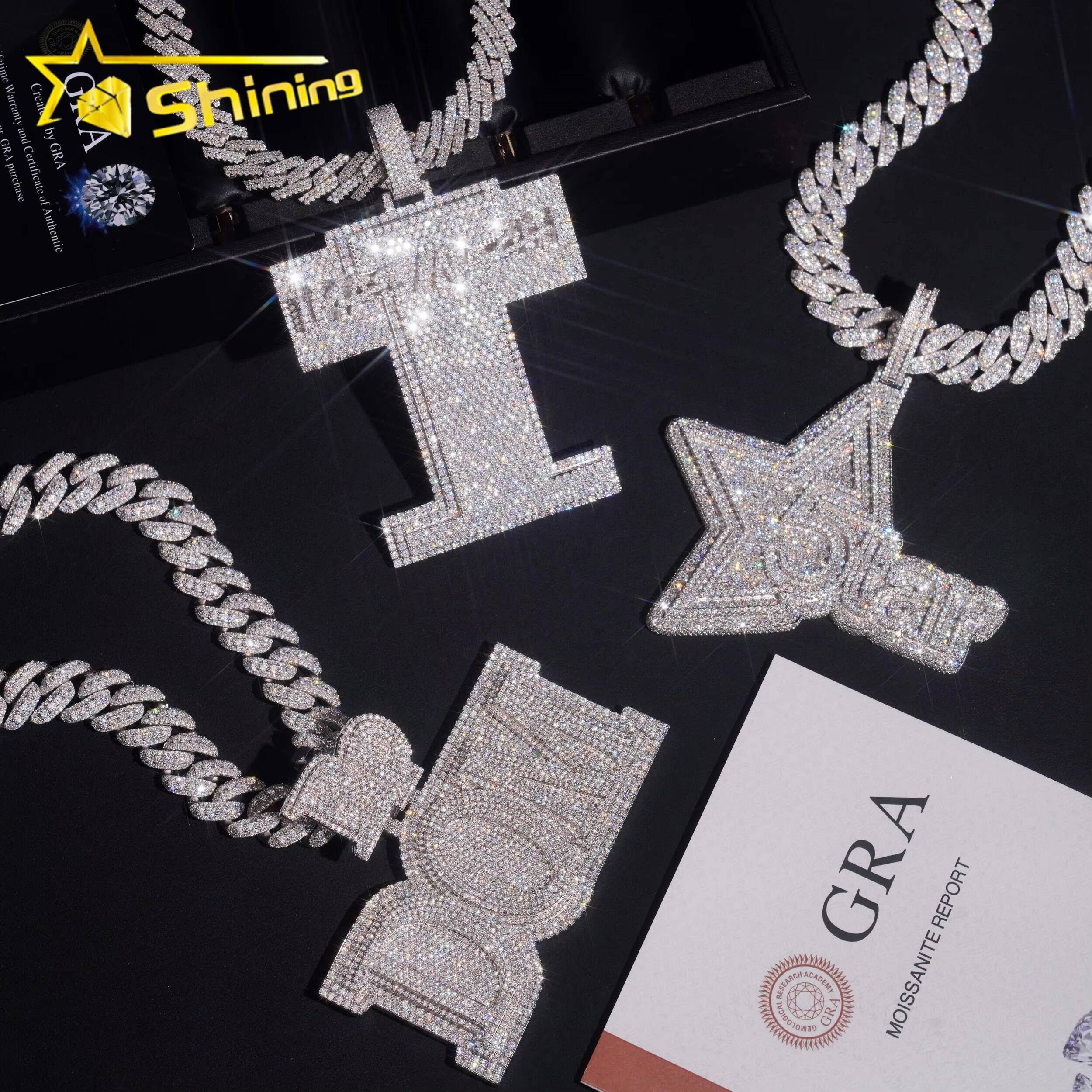 Pass Diamond Tester Fine Jewelry Custom Hand Made Charms Hip Hop Pendant Iced Out 925 Sterling Silver VVS Moissanite Pendant