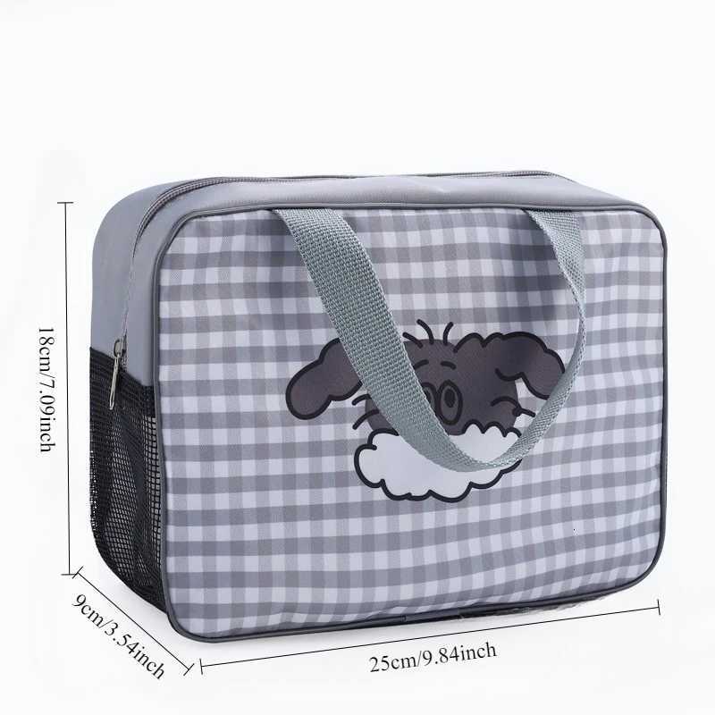 Portable Travel Cosmetic Bags Women Plaid Design Makeup Bag LargeCapacity Bath Wash Bags Multifunction Waterproof Storage CaseXJ250910