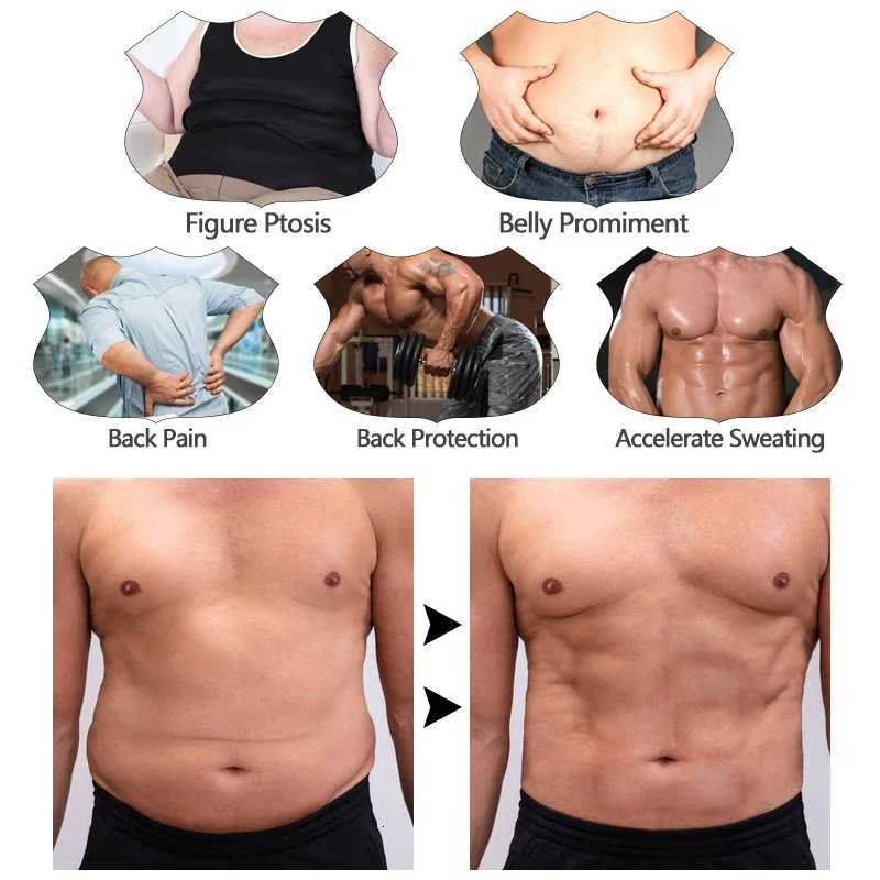 Mens Waist Corset Abdomen Reducer Slimming Belt High Compression Shapewear Modeling Strap Workout Girdle Faja W250910