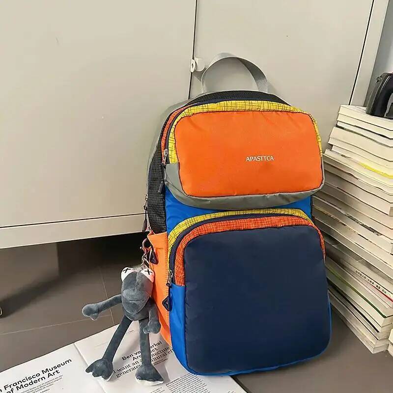 New Outdoor Travel Backpack Fashion Eco-friendly Patchwork Color-blocking Versatile Ultra-light Dopamine Shoulder Bags high-quality