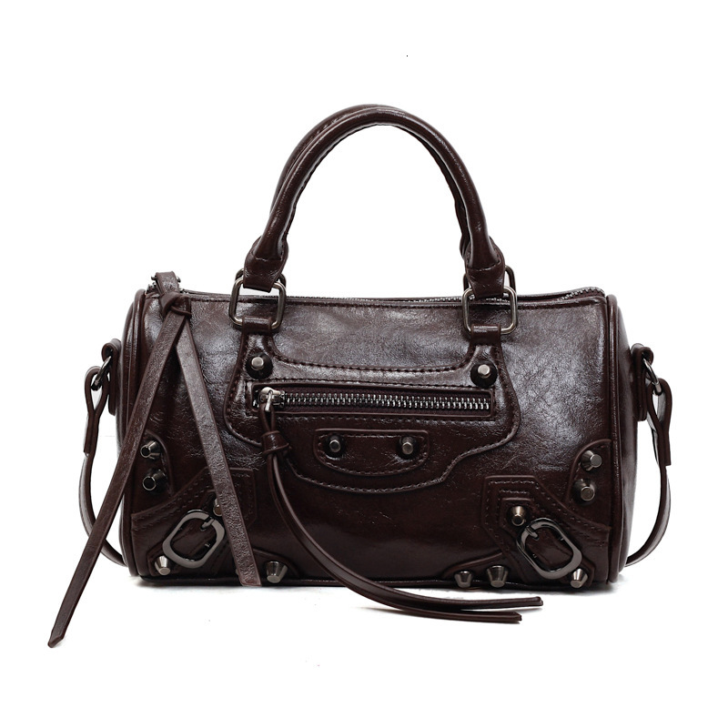 2025 Summer New Women's Handbag Luxury Bag Korean Edition High end Feeling Single shoulder Motorcycle Bag Fashion Simple Crossbody Bag