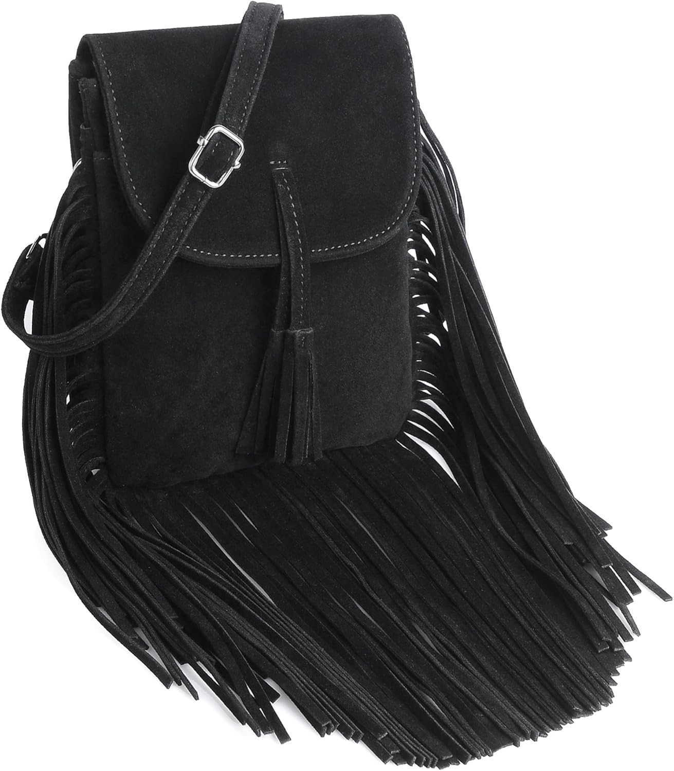 Small Crossbody Bags for Women Trendy Designer Cell Phone Bag Suede Tassel Wallet Purses with Card Slots Z250910