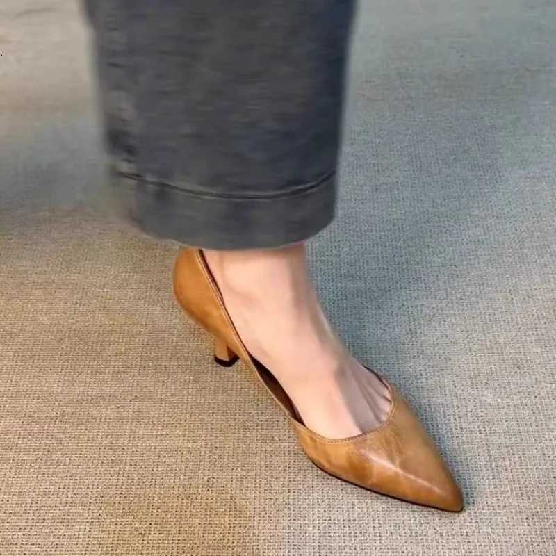 Fashion High Heels Spring New Pointed Head Shallow Mouth Set Foot Soft Sole Antislip Wearresistant Single Shoes W250910