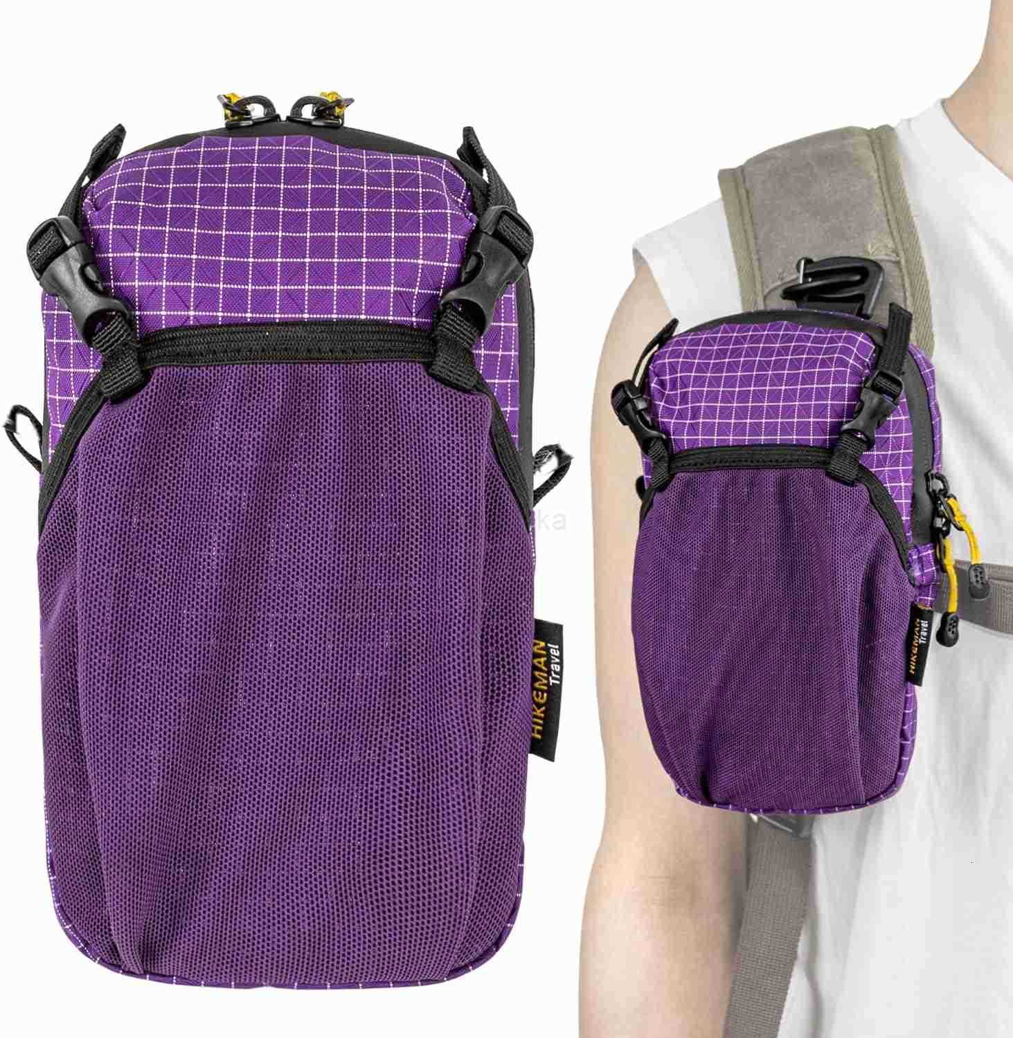 Backpack Shoulder Strap Pouch Smartphone Strap PackWaterproof Backpack Strap Pocket Attachment Bag for HikersSmall Crossbody Bag Waist Pack for Sports