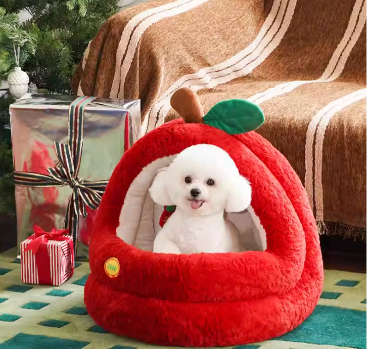 Warm Insulated Thicker Semi-Covered Feline Nest Year-Round Safe Shelter