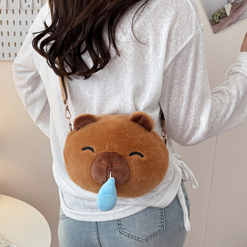 2025 Autumn New Cartoon Plush Bag with Japanese Versatile Style, Unique Design, Cute and Personalized Women's Shoulder Bag, Designer Bag