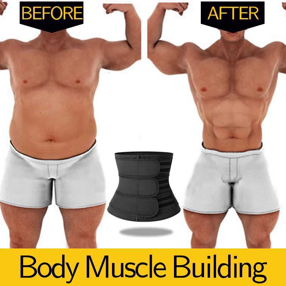 Men Waist Slimming Body Shaper Fitness Belt Weight Loss Fat Burning Sport Girdle Sweat Trimmer Workout Cincher Shapewear W250910