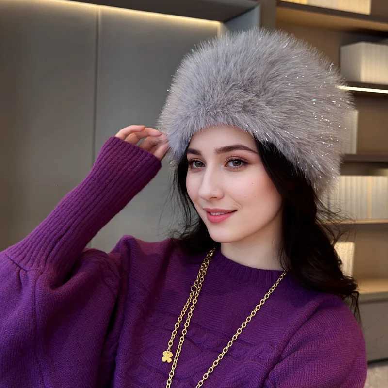 Faux Fur Trper Hat Women Warm Fleece Lined Winter Ear Fl Bucket Style Cold Weather Skiing Outdoor Face SlimmingXJ250910