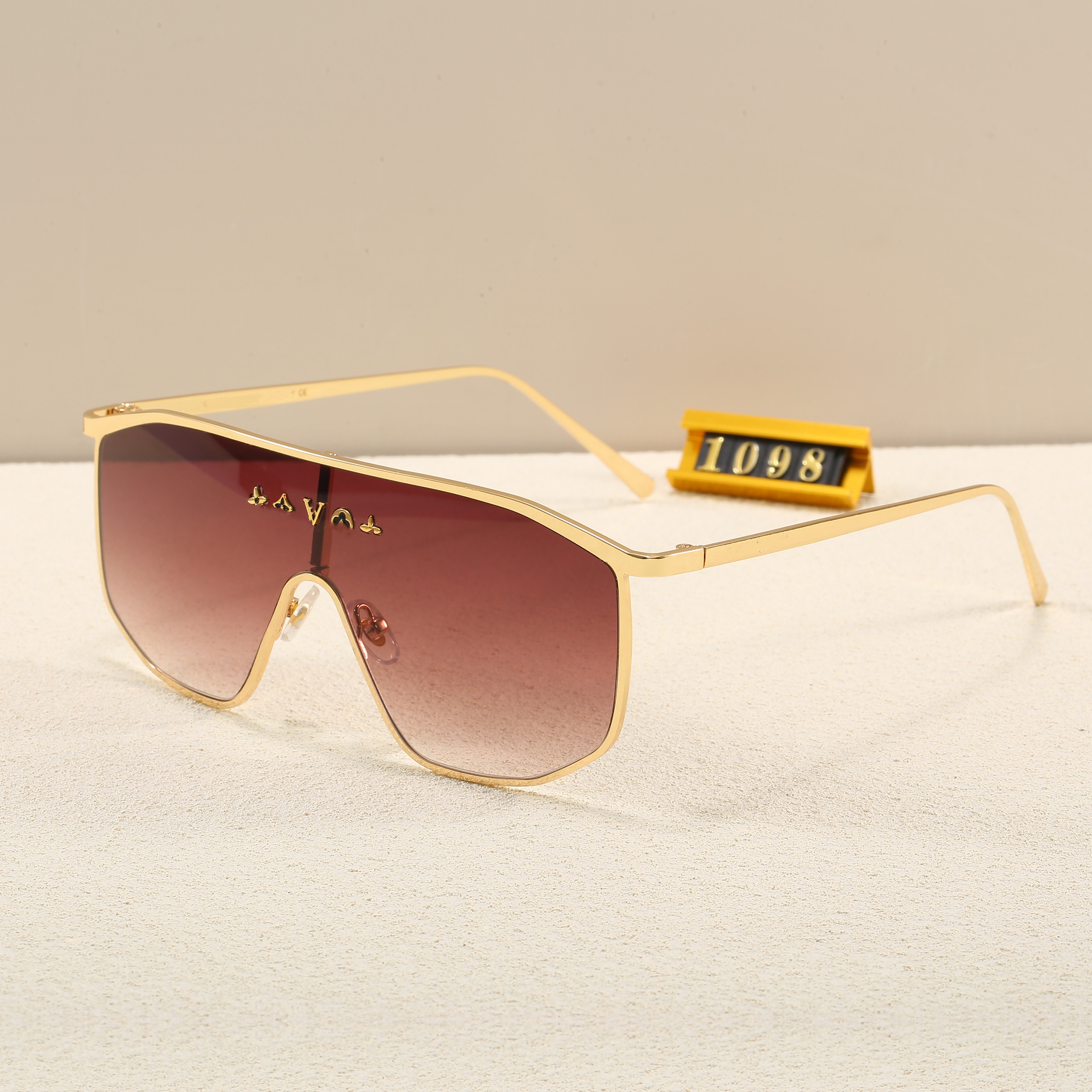 Luxury designer for women men classic fashionable frameless outdoor casual retro trendy high quality sunglasses box