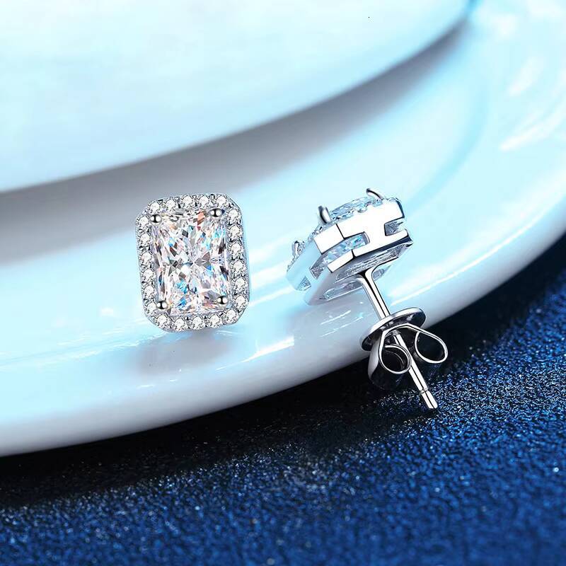 S925 Sterling Silver Moissanite Earrings