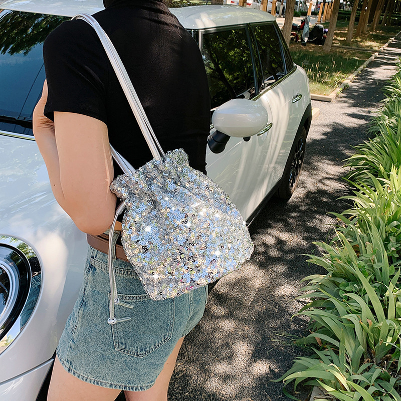 Women S Sequin Bag Cross Border Street Fashion Free Shipping Shiny Luxury Bag Stylish Bucket Bag Women S Crossbody Bag Phone Shoulder Bag Designer Bag