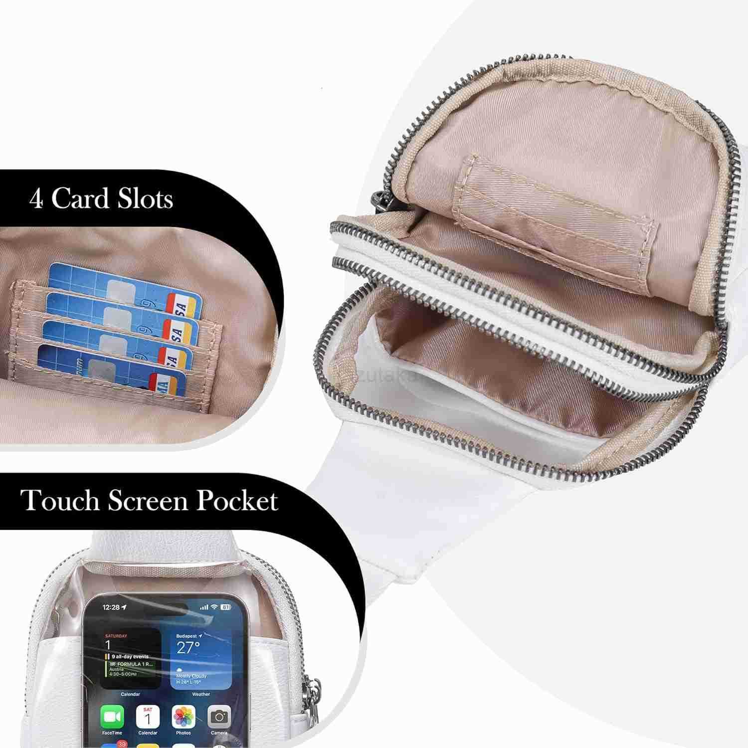 Small Crossbody Sling Bags for Women Vegan Leather Cell Phone Purse Fanny Packs for Women Men Z250910