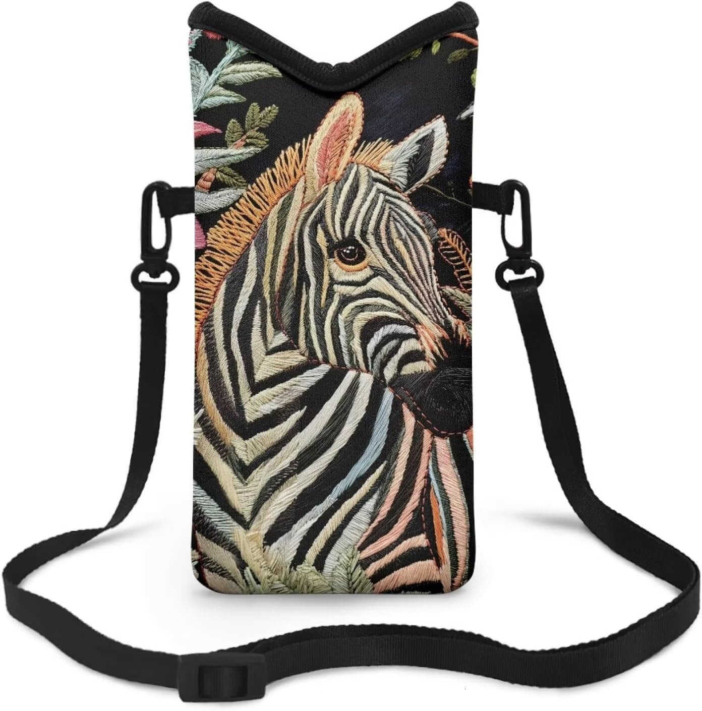 Boho Paw Print Neoprene Phone Sleeve for Women Men Lightweight Cell Phone Pouch Case Bag with Crossbody StrapNeck Lanyard for iPhone 8 X 4 inch Z25091