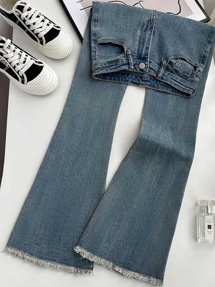 Korean Skinny High Waist Flare Jeans Women Streetwear Casual Stretch Denim Pants Spring Fall Vintage Kot Pantolon Slim Vaqueros Z250910