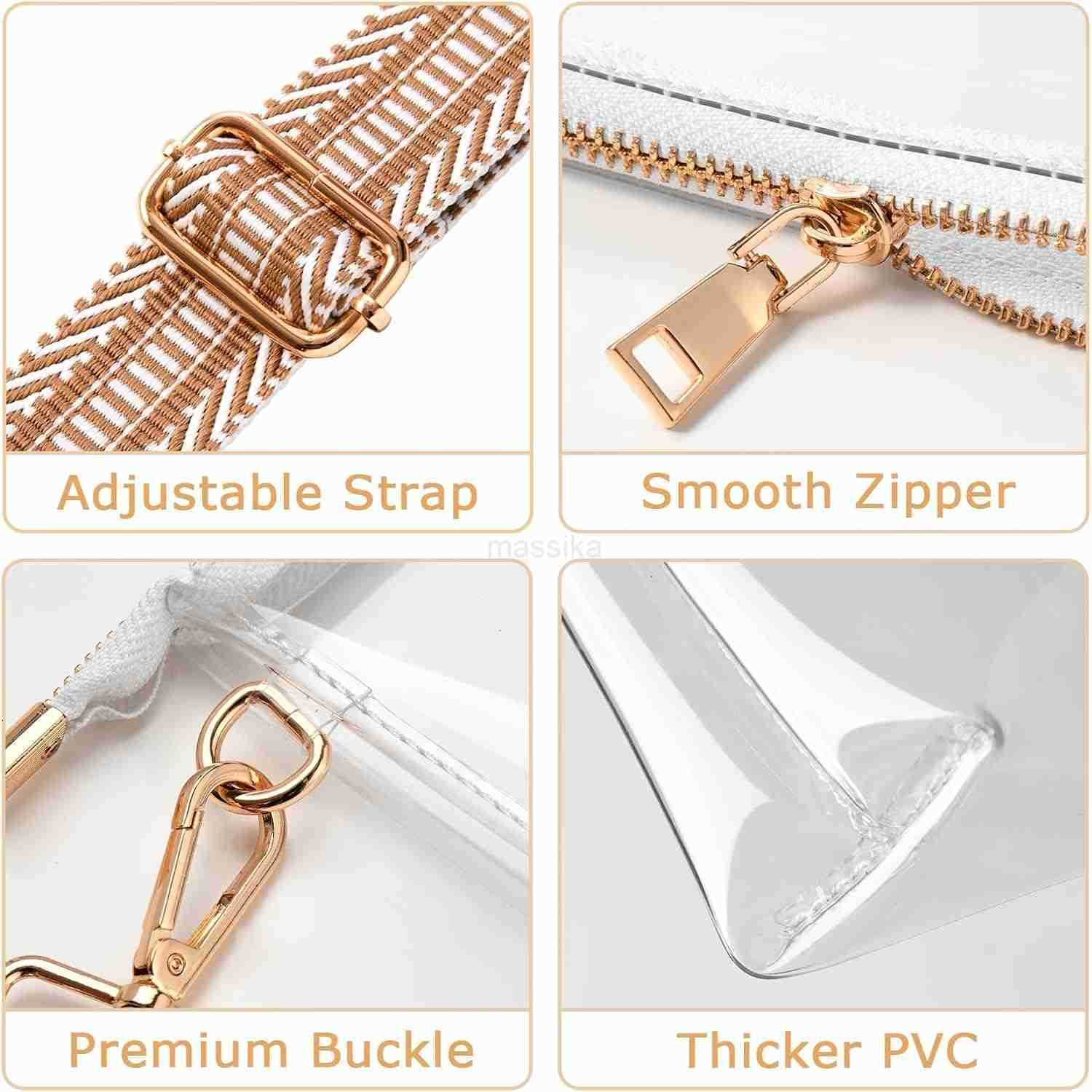 Clear Purse for Women Stadium Approved Crossbody Bag Small Stadium Bag for Concerts Sports Events M250909
