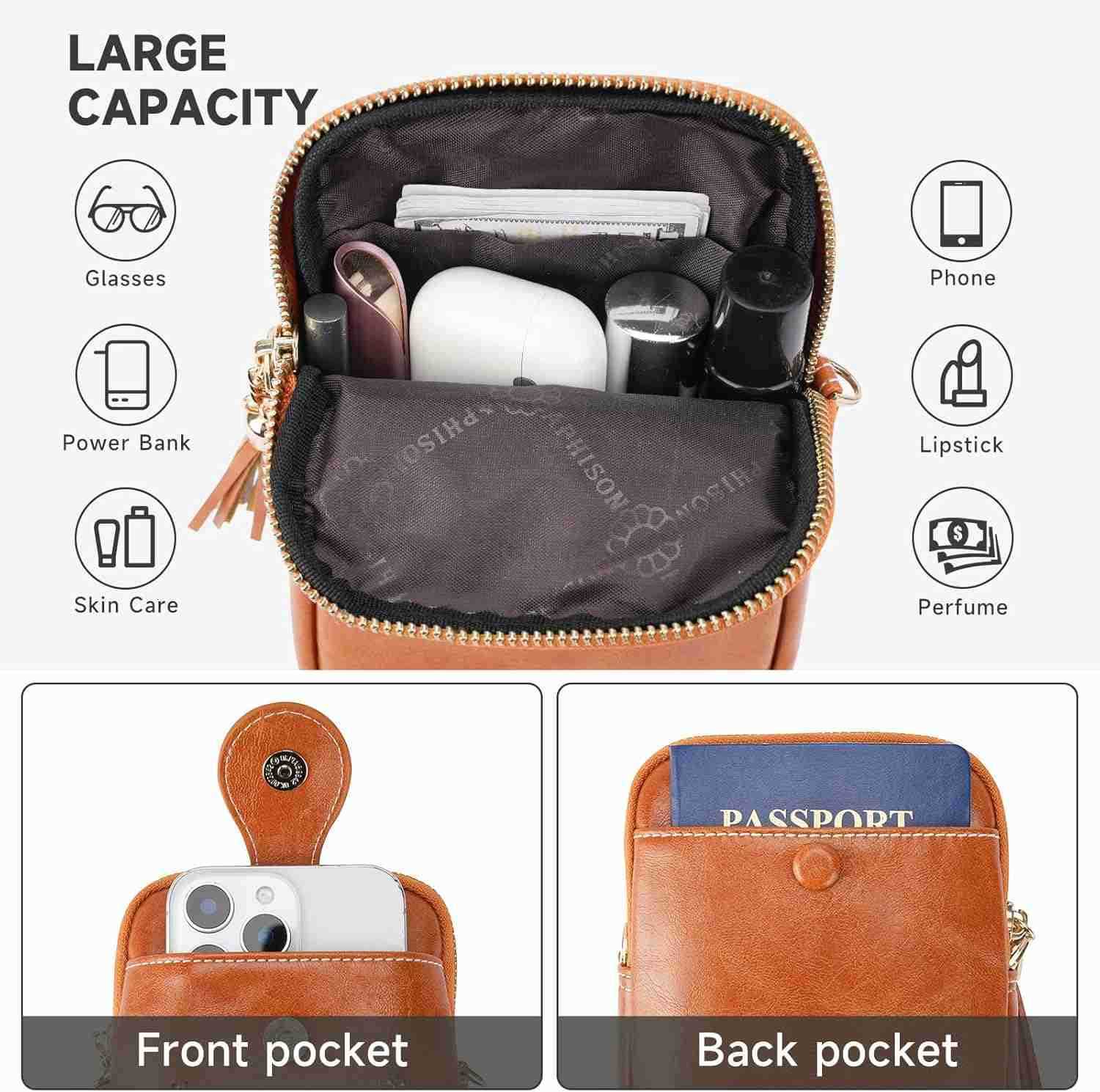 Small Crossbody Bags for Women Lightweight Mini Cute Cell Phone Purse for Women with Tassel Shining ButterflyW250909