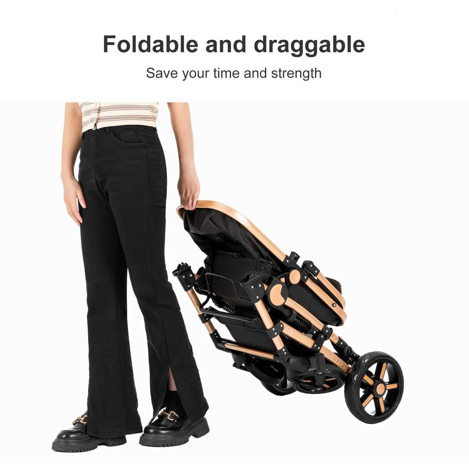 Stroller 3 in 1 Prams Baby Stroller Lightweight Stroller with eat Foldable Stroller Newborn Stroller travel system stroller W250910