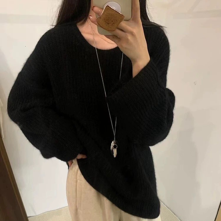 2025 Autumn/Winter design New Solid Color Soft Style Soft Jacket Loose Fashion Knitted Sweater Lazy Style Designer Women's Coat