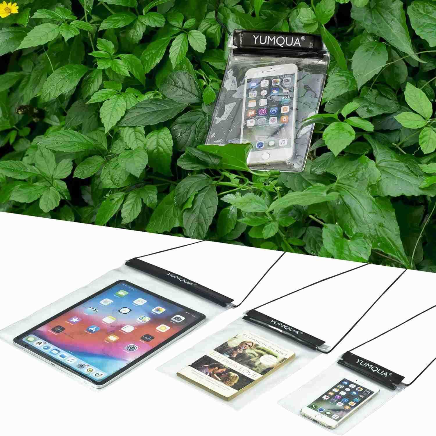 Clear Waterproof Bags 5 Pack Set Watertight Pouch Holder for Document Map Camera Mobile Phone Car Key fits Kayaking Boating Hiking Water Sports Z25091