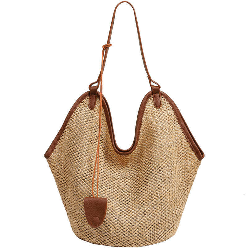 Luxury bag Woven New Women s Summer Single Shoulder Handbag Large Capacity Beach Vacation Tote Bag