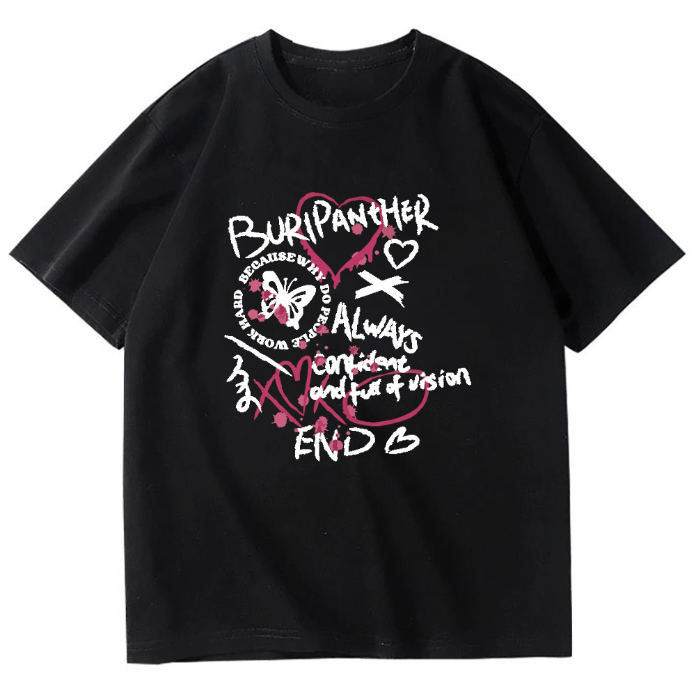 Fashion Versatile Printed Short-Sleeve Top - High-Quality Heavyweight Pure Cotton Tee (260g) 202509105