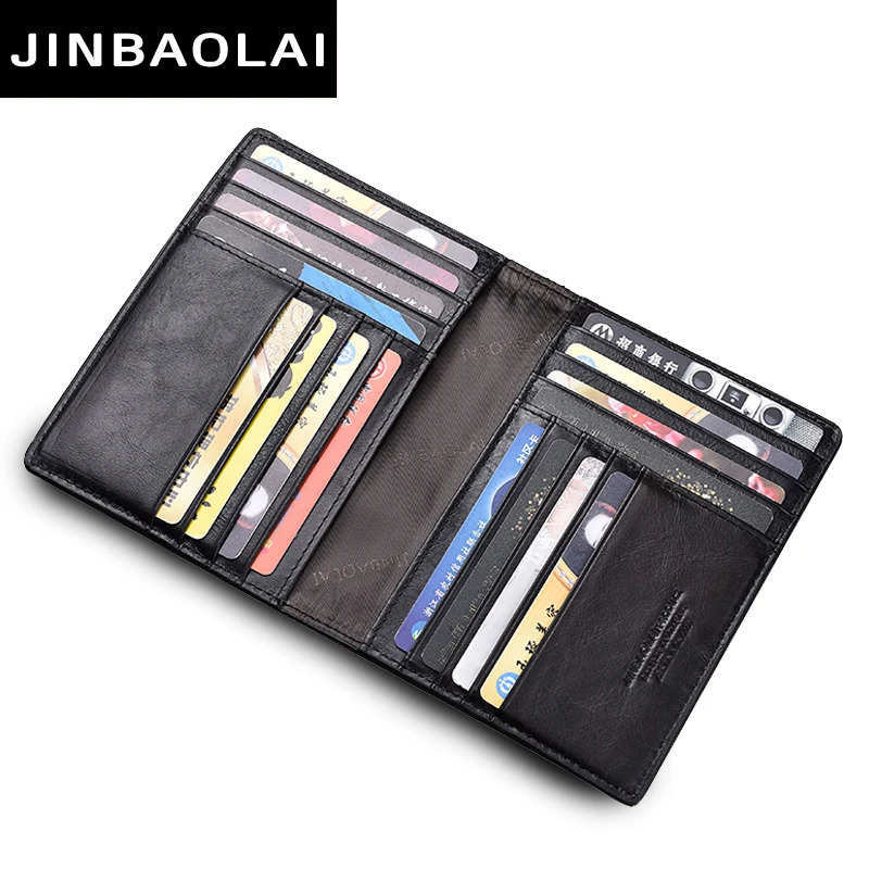 Soft Genuine Leather Mans Passport Cover ID Card Case Purse Bank Credit Card Holder Travel Wallet For Men Black Brown250906