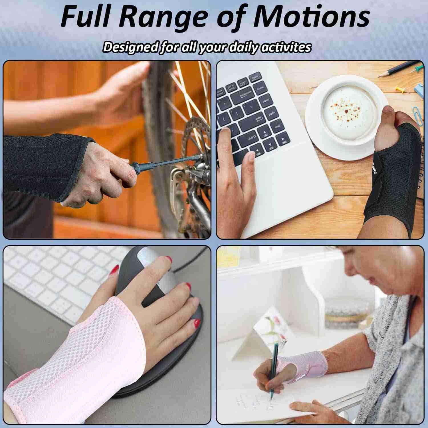 Wrist Brace for Men and Women Recovery Night Wrist Sleep Support Brace Adjustable Support Splint for Wrist Pain Carpal Tunnel Arthritis Tendonitis Pin
