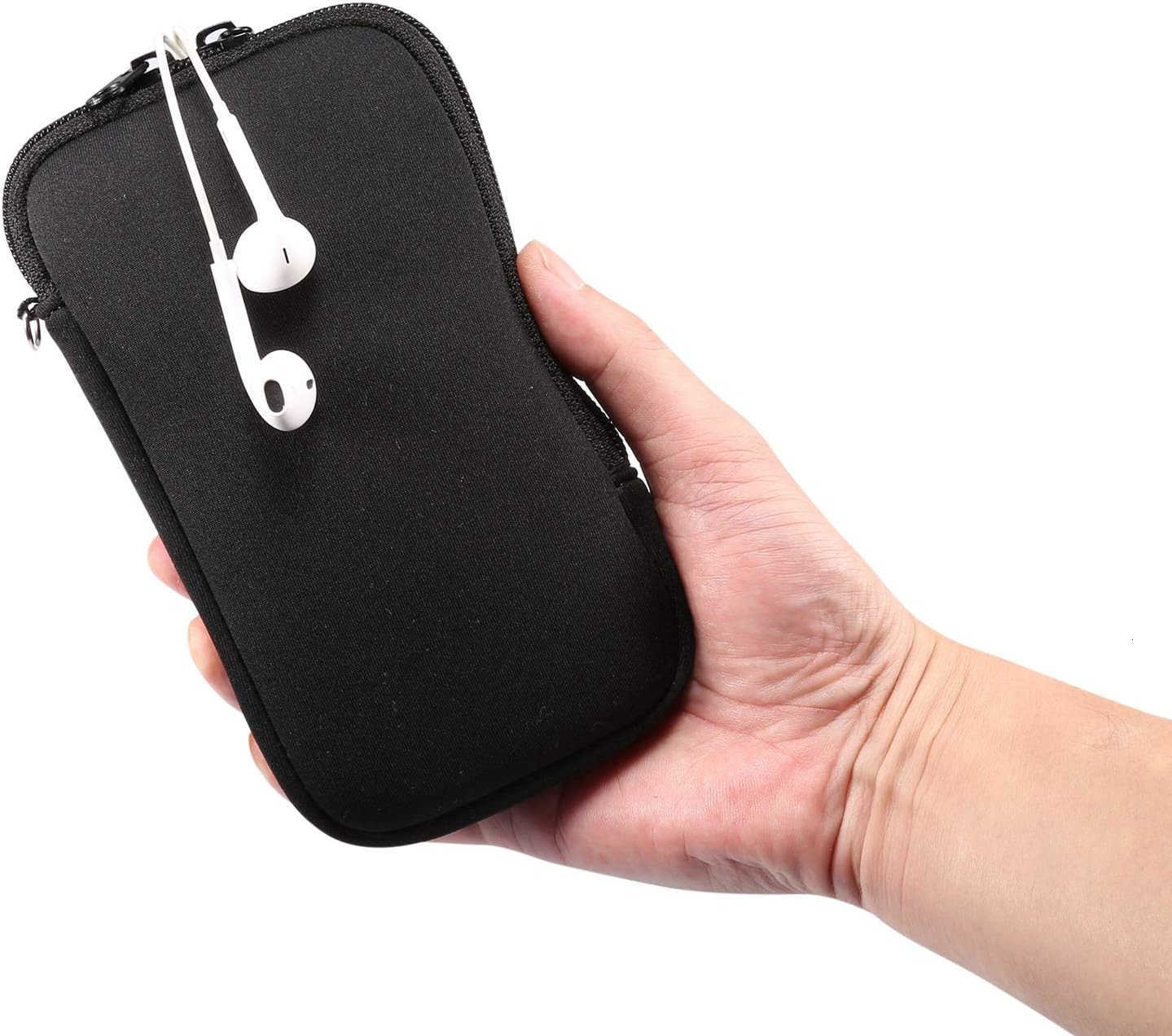 Small Size Cell Phone Sleeve Zip Wallet Pouch with Neck Strap for iPhone 16 16e 15 14 Pro iPhone 13 12 Pro iPhone 13 12 Mini 11 Pro iPhone SE 3rd G iP