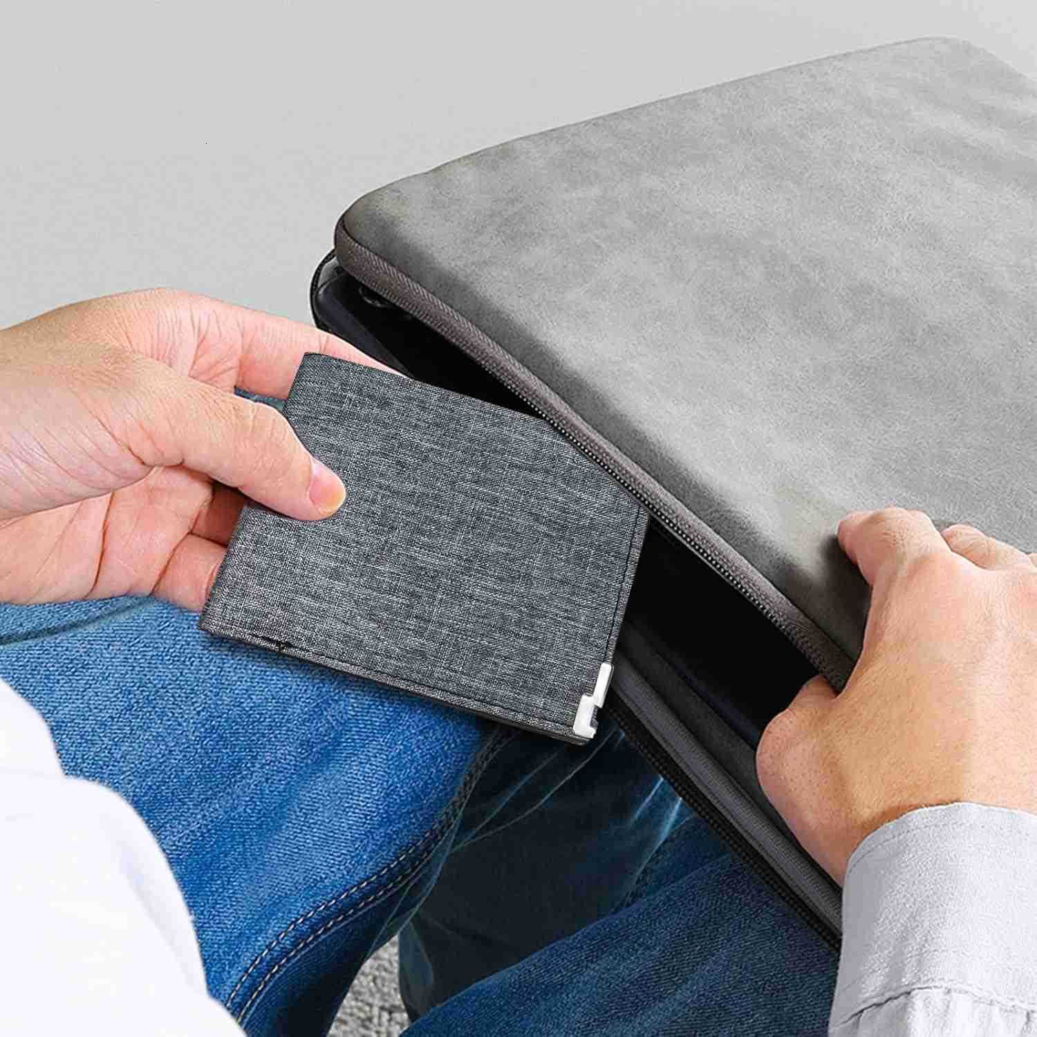 Mens Slim Wallet Denim Fabric Mens Wallet Minimalist Wallet for Men Mens Bifold Wallet Small Wallet for Teen Boys Portable CARD Wallet for Work Shoppi