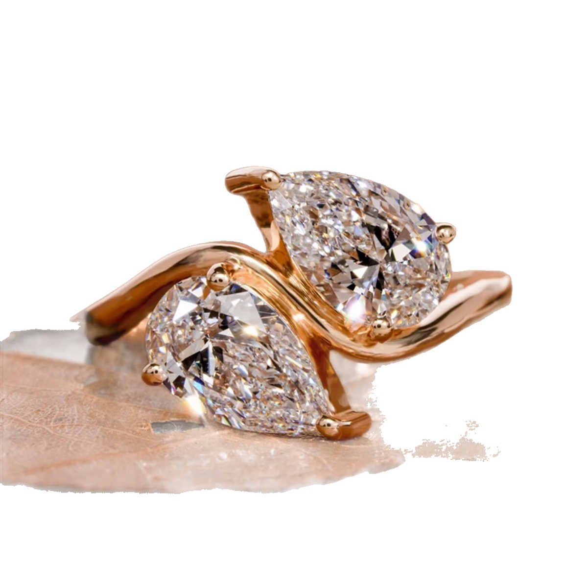 2025 Brilliant Wedding Rings Luxury Jewelry Real 100% 925 Sterling Silver Gold Fill Water Drop Lab Moissanite Diamond Party Eternity Women Engagement 