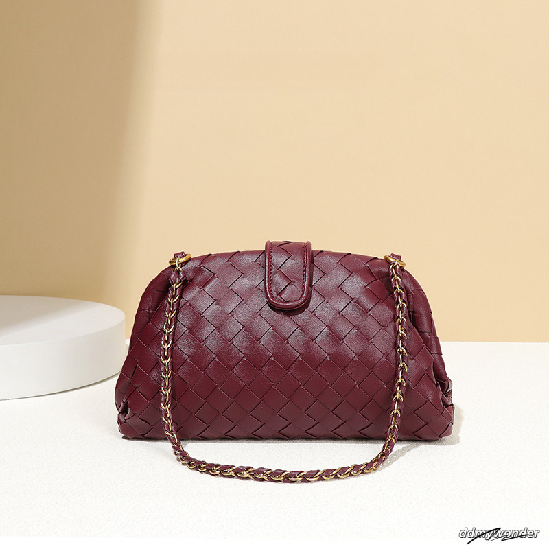 Fashionable And Minimalist New For Bags Designer Handbags Hand Woven Gold Chain Single Shoulder Armpit Cloud Clip Bag ddmywonder ddmywonder ddmywonder