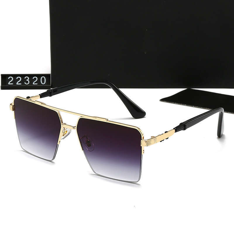 New Men's Square Frame Fashion Trendy Casual Driving Outdoor Sunglasses 22320