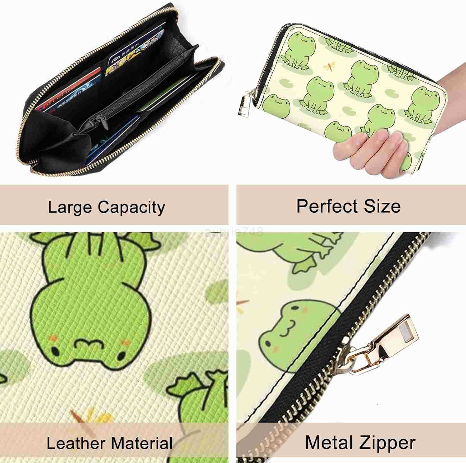 Wallet PU Leather for Women Black and White Purse Phone CARD HolderZ250910