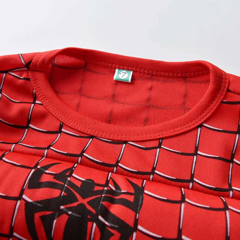 Disney Kids Boys Raimi Spiderman Cosplay Costume Party Halloween Muscle Suit Spider Man Superhero Suit Girls Tops Pants SetXJ250910