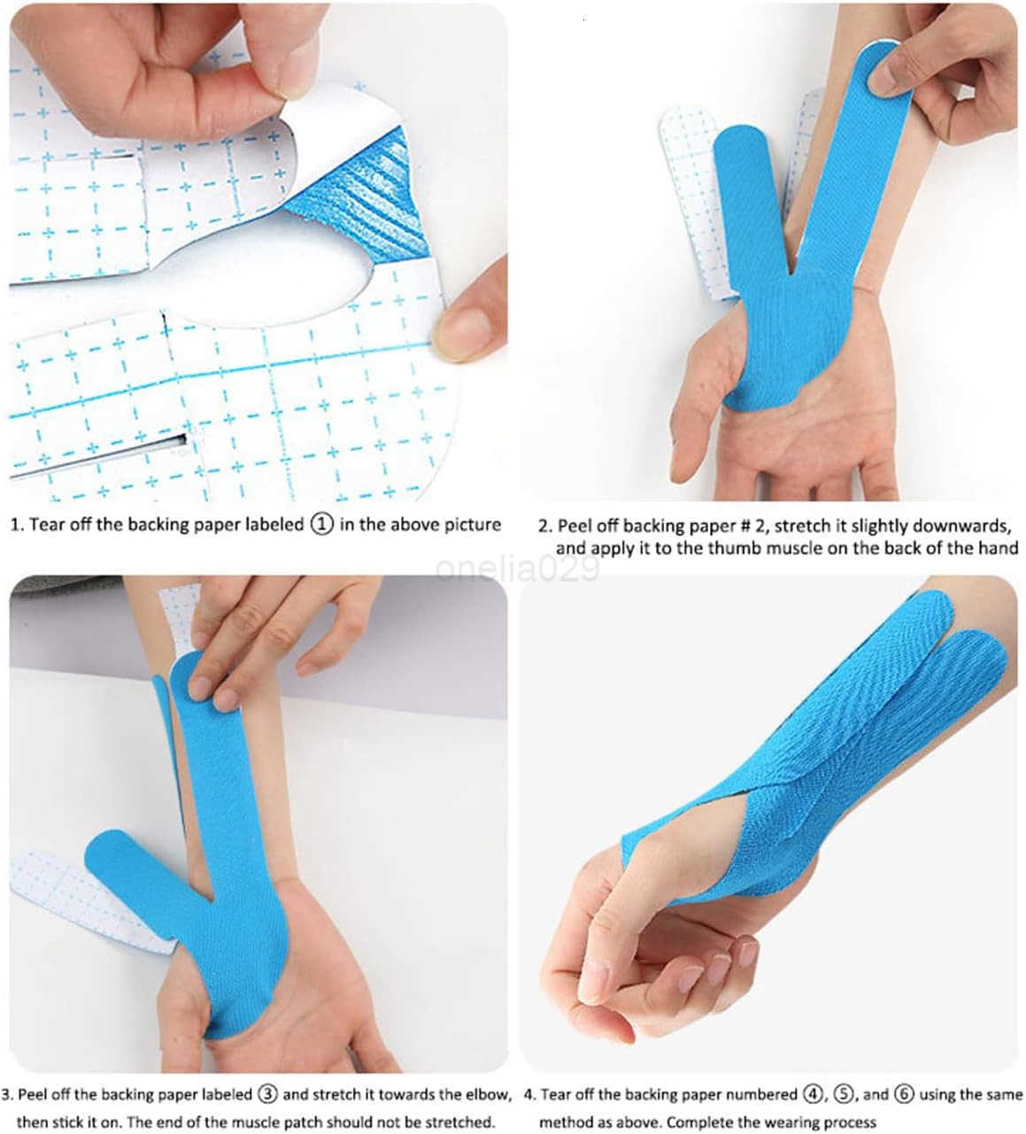 Tape for Wrist 12 PCS Waterproof Breathable Precut Kinesiology Tape Bowling Wrist Tapes Hypoallergenic LatexFree Elastic Athletic Tape for Carpal Tun 