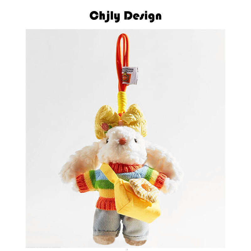 Cute Lop-Eared Rabbit Plush Bag Pendant Niche Doll Keychain Best Friend Gift for Women