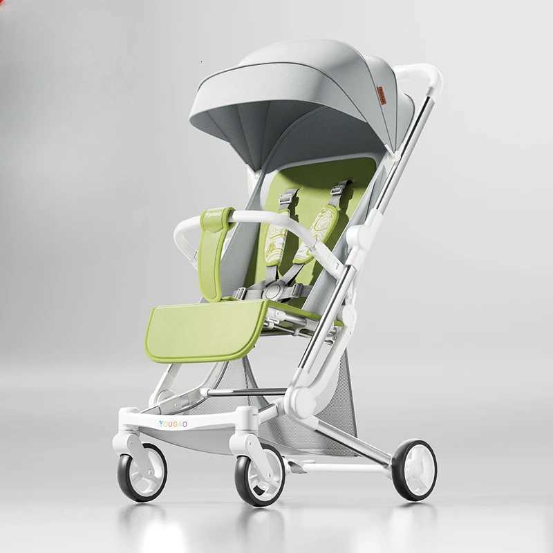 Foldable Four Wheels Cart Comfortable Portable Lightweight Baby Stroller Can Sit or Lie Down Aluminum alloy Childrens Cart W250910
